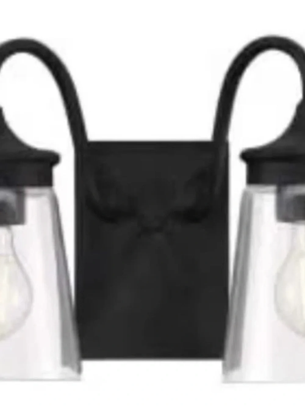 Black Double Wall Sconce Light Fixture - Unbranded
